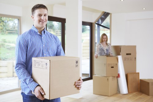 Family packing boxes for mobile self storage in Bromley