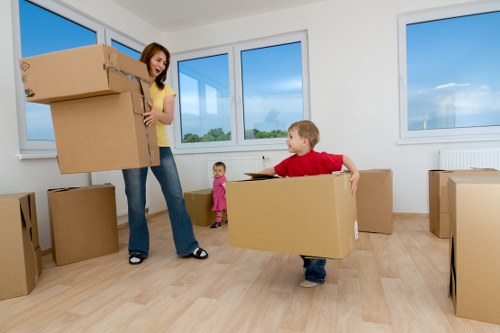 Packing boxes for student storage in Bromley