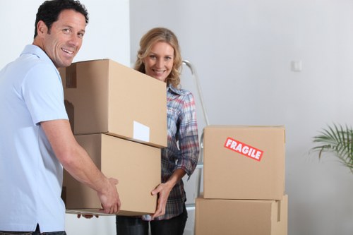 Business stock and household belongings arranged in Bromley storage